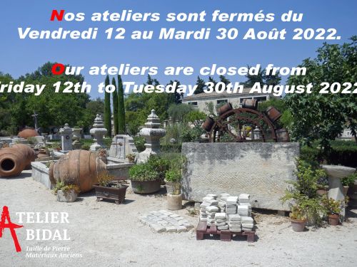 Tailleur de pierre et vendeur de matériaux anciens en Provence : Atelier Alain Bidal