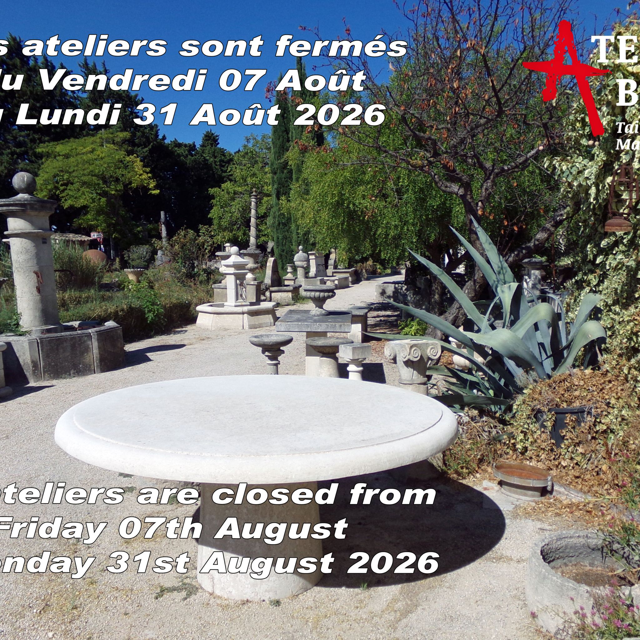 Tailleur de pierre et vendeur de matériaux anciens en Provence : Atelier Alain Bidal