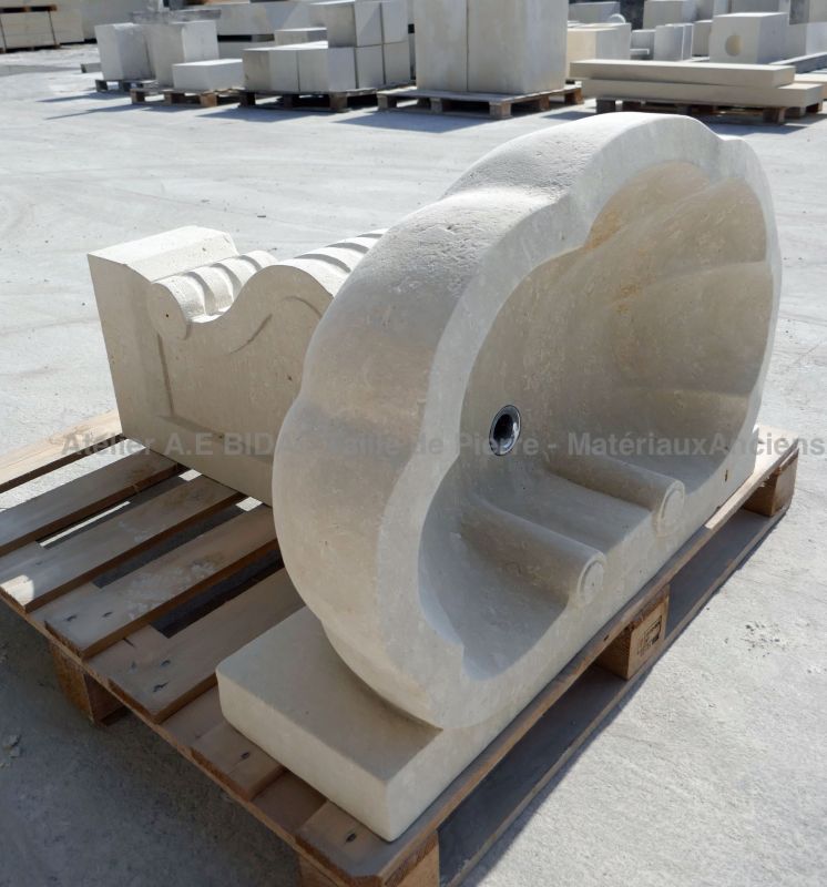 Évier en pierre - Mobilier de salle de bain en pierre par Alain BIDAL