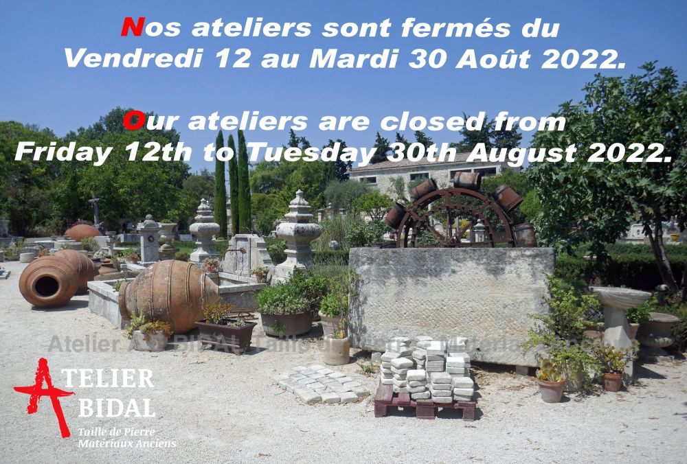 Tailleur de pierre et vendeur de matériaux anciens en Provence : Atelier Alain Bidal