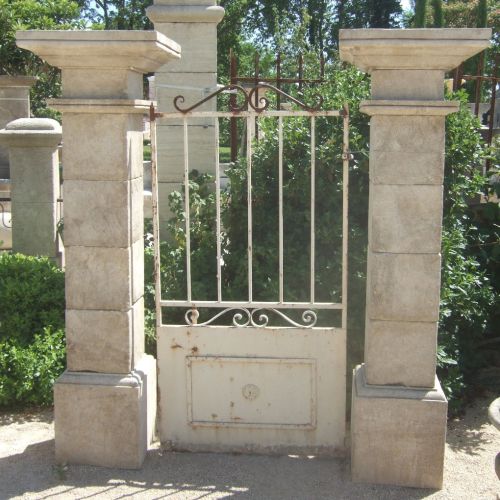 pillars in stone carving - made in the Isle of Sorgue in Provence.