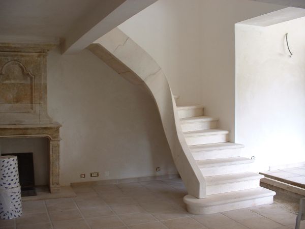 Indoor stair in stone - created by A E Bidal