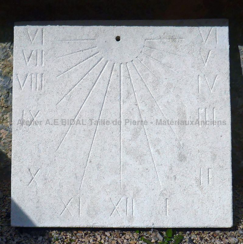 Provence sundial by the stone cutter Alain BIDAL, Provence