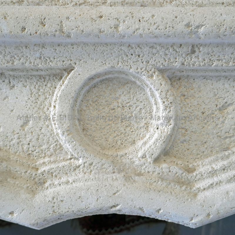 Beautiful large stone mantelpiece - Interior decoration furniture by Bidal of a Louis XV style.