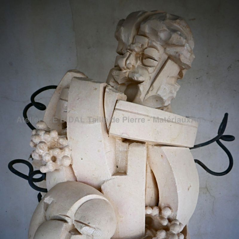 Bacchus stone fountain : a modern natural stone fountain for an original decoration!