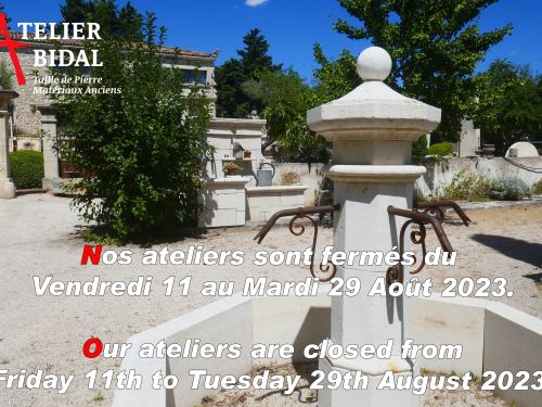 Tailleur de pierre et vendeur de matériaux anciens en Provence : Atelier Alain Bidal