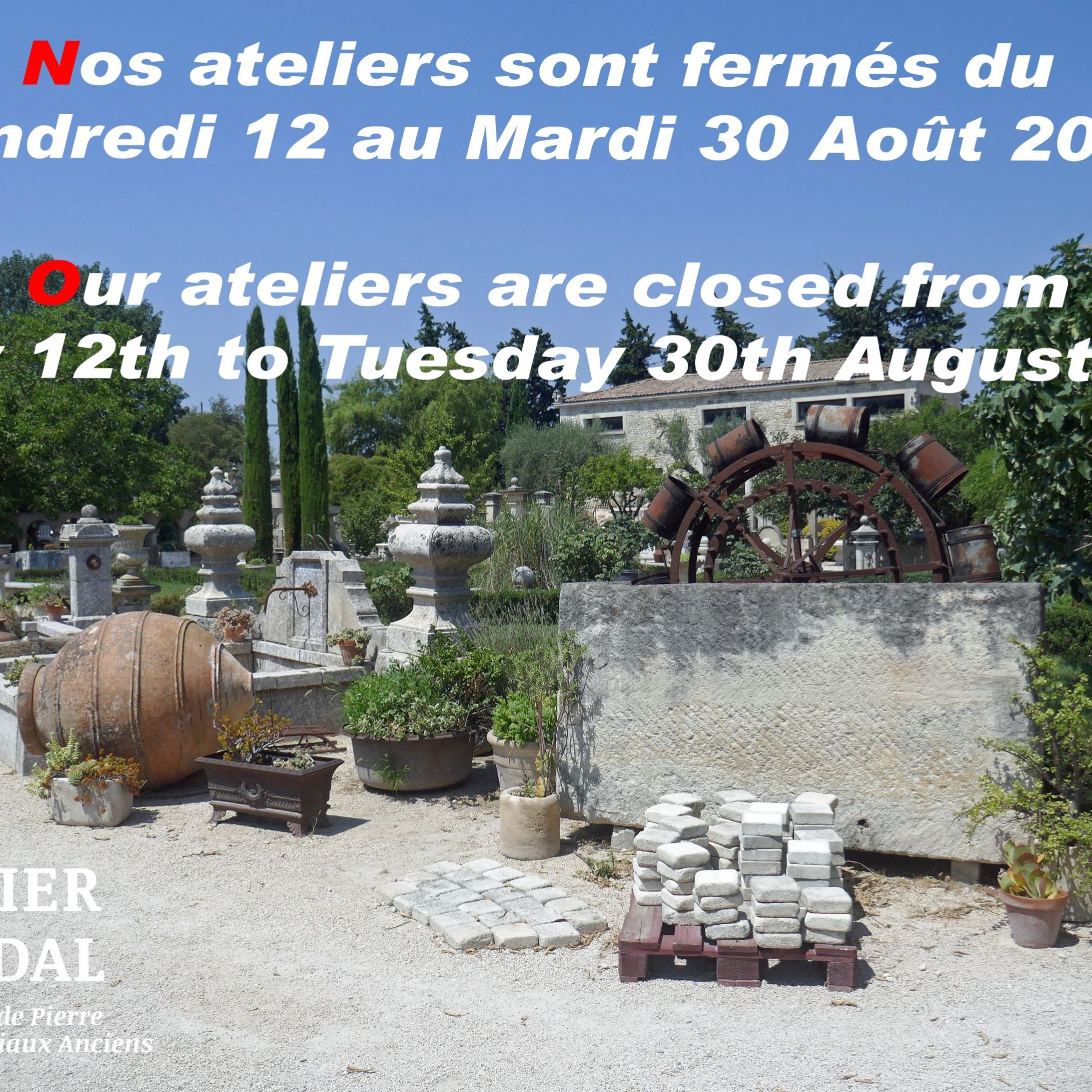 Tailleur de pierre et vendeur de matériaux anciens en Provence : Atelier Alain Bidal